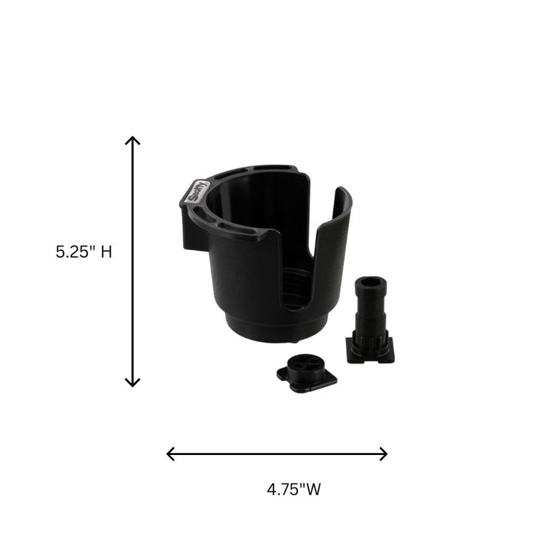 Scotty #311-BK Cup Holder with Rod Holder Post and Bulkhead Black - Image 4